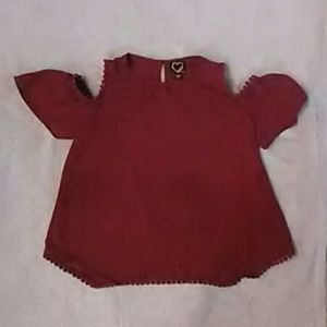 Girl cold shoulder blouse